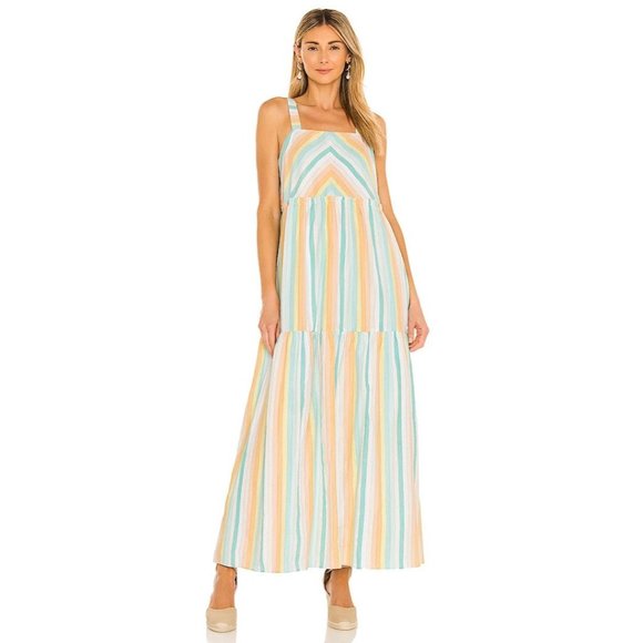 SAYLOR Dresses & Skirts - NWT SAYLOR Nandi Sleeveless Stripe Maxi Dress Rainbow Medium